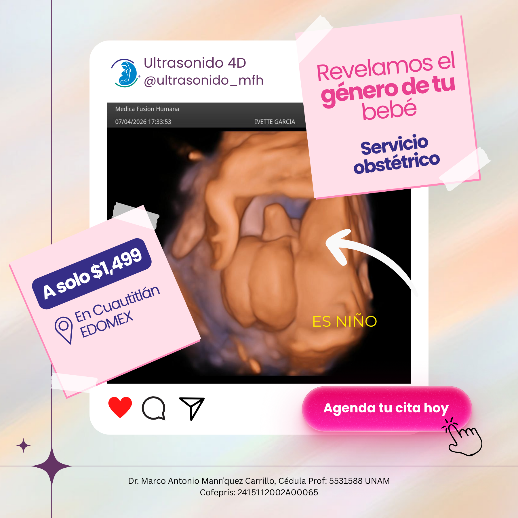 Anuncio médico de ultrasonido 4D creado por MEZ